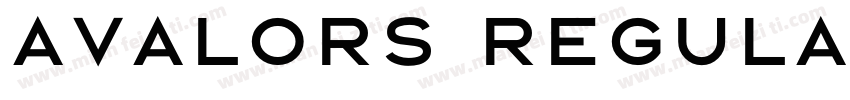Avalors Regular字体转换